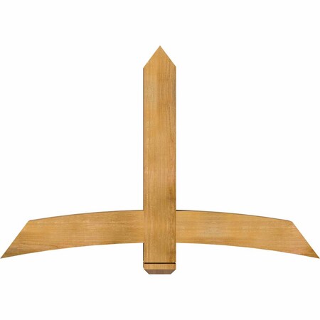 Ekena Millwork Bellingham Rough Sawn Timber Gable Bracket, Western Red Cedar, 60"W x 40"H x 6"D x 6"F, 16/12 Pitch GBW060X40X0606BEL00RWR